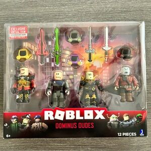 Roblox Dominus Dudes Action Figure Set - Red, Black, Gold